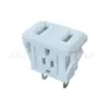 Enchufe de Alimentación de CA Blanco Ul Estándar Americano de 2 Orificios Enchufe de CA Ac-09 Chasis de Cassette Gabinete Enchufe de Escritorio Dos Verticales