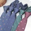 Nueva Corbata Jacquard Hecha a Mano para Hombre, Corbata Casual y de Moda de 7 cm de Seda Poliéster, Estilo Británico Fabricante Boda Stock Disponible