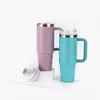 Taza de Coche con Asa de Acero Inoxidable 304 de Doble Pared, Aislada al Vacío, de 30 oz, con Popote, Gran Capacidad, Taza para Hielo