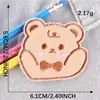 Etiqueta de Bordado por Computadora Lixin Accesorios para Ropa Pegatinas de Bordado de Oso de Peluche Lindo Parche Autoadhesivo Pegatinas de Tela de Animal