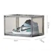 Caixa de Sapato Transparente de Plástico Rígido Magnética para Gaveta Organizador de Sapatos Espessado Economizador de Espaço Sapateira Armário de Sapatos