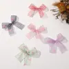 Estilo fada de verão fofo estampa xadrez laço diy feito à mão Mori cocar acessórios de cabelo brincos material atacado