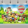Equipo de Patrulla Fronteriza Fondo de Cumpleaños Fiesta de Perros Paw Patrol Decoración Pancarta Escenario Accesorios Bandera