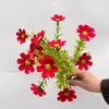 Simulación de flor de crisantemo de hierba de siete estrellas boda salón de bodas sala de estar flores decorativas 15 flores artificiales diente de león cebolla flores de simulación