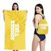 Toalla de playa plegable de gran tamaño 80X160, toalla de baño estampada, toalla de playa integrada, bolsa integrada, portátil