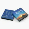 Caja de embalaje para unidad USB digital en stock con tapa abatible integrada, inserto de EVA negro, caja de papel de regalo universal vacía para unidades USB de música para coche