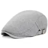 Estilo Inglés Sencillo Fuente de Comercio Exterior para Mujer Gorra de Béisbol Sencilla Boina Cruzada para Hombre Sombrero para Hombre Sombrero Retro de Primavera y Otoño