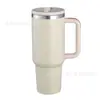 Taza Térmica de Acero Inoxidable 304 de Gran Capacidad 40 oz con Asa Portátil para Hielo Taza para Bebidas Frías Botella de Agua para Deportes al Aire Libre