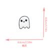 Fábrica de bordados de Dongguan, pegatinas de tela de Halloween con fantasma blanco, pegatinas bordadas con patrón decorativo, pegatinas de tela con parche
