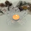 Suporte de Velas de Cristal Europeu Suporte para Velas de Chá Adereços para Jantar Romântico à Luz de Velas Suporte de Velas para Aromaterapia