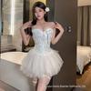 Pure Desire Colete Corset Cintado Cisne de Ballet Feminino Sexy Renda Tutu Vestido Uniforme Sexy Roupa Íntima terno