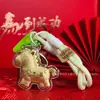 Nuevo Llavero de Caballo Pequeño Princesa de Oro Puro Colgante Creativo de Dibujos Animados Popular al por Mayor Encanto para Teléfono