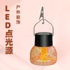 Nueva Lámpara Personalizada de Nido de Pájaro con Llama Transfronteriza Luz Decorativa de Atmósfera para Jardín Exterior Lámpara Colgante Solar LED