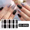 Zhengxiang Película de Esmalte para Unhas Estampa de Leopardo Transfronteiriça Adesivos de Unha com Pó Glitter que Muda de Cor 16 Cores Adesivos de Unha 3D Comércio Exterior Europeu e Americano