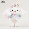 Chaveiro Original de Pelúcia Vestido de Princesa Coelho de Orelha Longa Boneca Coelho Fofa Pingente para Bolsa de Menina Pequeno Presente