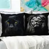 Funda de Almohada Cruzada Amazon Temu Tigre Blanco León Pantera Negra Lobo Bestia Oficina Dormitorio Sofá