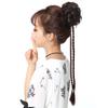 Peluca para Mujer Cabeza Redonda Pinza para el Cabello Bolsa para el Cabello Brote de Flor Trenzado Accesorios para el Cabello de Novia Rizado Natural Esponjoso Rizador de Cabello Bolsa para el Cabello