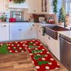 Decoración Navideña de Amazon Combinación de Felpudo para Cocina Festivo Árbol de Navidad Puerta de Entrada Felpudo Antideslizante Se Puede Etiquetar