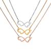 Amazon Explosions Colar Símbolo Infinito Simples de Aço Inoxidável Feminino INS Tendência Personalizada Senso de Design Corrente de Lã