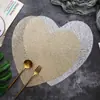 Tapete de Jantar Isolado Lotus Luxo Leve, Tapete de Isolamento Térmico de Mesa, Tapete de Jantar Dourado, À Prova d'Água e Resistente a Óleo, Tapete de Jantar Lotus com Isolamento Térmico
