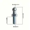 Resorte de Gas Cabeza de Bola Tornillo Rosca M6M8 Espárrago de Bola Roscado Accesorios para Varilla Hidráulica de Empuje de Maletero Palo de Bola de Bola