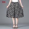 Culottes de verano para personas de mediana edad y mayores, pantalones finos de cintura elástica alta para madre, pantalones de seda de hielo para mujeres de mediana edad y mayores