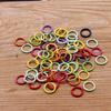 Suministro Directo de Fábrica Broche de Langosta Metálico Colorido DIY Cadena de Cuentas Redondas Anillo Abierto Broche Llavero Ojo de Oveja Joyería