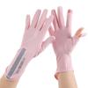 Guantes de Protección Solar Verano para Hombre y Mujer Delgados para Pareja Antideslizantes Transpirables para Ciclismo Elásticos Transpirables con Dos Dedos Descubiertos Guantes de Seda Helada