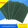 Atacado de fábrica 8698 Verde 5*8 polegadas esponja de limpeza industrial folha de nylon pano para vegetais e melões pano de trefilação de arame de aço inoxidável