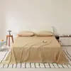 Lençol de Baixo com Elástico de Algodão Penteado Puro Algodão Fresco e Simples Lençol para Cama de Dormitório Protetor de Colchão 1,2/1,5/1,8m Cobertura de Cama Algodão Puro