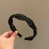 Tiara de Cor Sólida com Bolinhas Estilo Coreano para Mulheres Novo Modelo 2025 Coroa Alta Uso Diário Tiara de Cabelo Grampo de Cabelo Acessório de Cabelo de Alta Qualidade