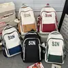 Mochila Simples de Grande Capacidade Estilo Novo 2024 para Alunos do Ensino Fundamental e Médio Design de Mochila para Alunos Masculinos e Femininos