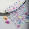 Adesivos de Nail Art em Relevo Adesivos Estereoscópicos Coloridos Estilo Inglês Ins Decoração de Coração Sexy à Prova d'Água Adesivos de Unha Adesivos DIY