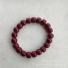 Partículas de Cristal Mineral Crudo Natural Pulsera de Cuentas Estilo Antiguo Cinabrio Edición Pareja Año Zodiacal Arena Dorada Púrpura Pulsera de Arena Imperial