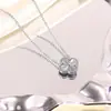 Juego de joyería de trébol de cuatro hojas, acero de titanio, oro real de 18 quilates, pulsera grabada, collar, pendientes, juego de tres piezas de trébol de cuatro hojas, entrega transfronteriza