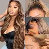 Peruca de Renda Grande Cacheada Cor de Piano para Mulheres, Cabelo Ondulado Longo Cor Mista, Moda Europeia e Americana para E-commerce Transfronteiriço Peruca Cor Mista