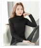 Luban 2022 nueva mujer mujer en cuello color sólido Joker moda camiseta Femenina Directo de Fábrica