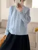 Nuevo Cardigan de Punto Trenzado Color Sólido Cuello Redondo Otoño e Invierno 2025 Estilo Coreano para Mujer Suave Sedoso Holgado Estilo Dulce Chaqueta Suéter