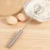 Batidor Giratorio Semiautomático de Acero Inoxidable Batidor de Huevos Presión Manual Batidor Giratorio Herramienta para Hornear