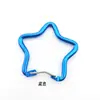 Gancho de mosquetón de alambre de acero con forma de estrella de cinco puntas de aleación de aluminio de punto nuevo Gancho de estrella colorido Gancho de mosquetón de alambre de acero Gancho de joyería