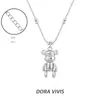 Collar de Oso Violento Móvil de Cuerpo Completo Galvanizado en Platino de Cobre Ecológico Más Vendido Transfronterizo Colgante Personalizado Hip-Hop