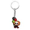 Serie de Halloween Más Vendida Transfronteriza Dibujo Animado Goma Suave de PVC Llavero de Metal Colgante para Bolso Accesorio Decorativo Pequeño DIY