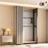 Armario de metal, estructura de acero, completamente cerrado, diseño simple, adecuado para apartamentos de alquiler, modular, engrosado, de pie, estilo abierto, para uso doméstico