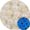 Cuentas acrílicas de ojo de gato luminosas de colores de dibujos animados, tamaño múltiple, agujero recto, accesorios para cadena de teléfono móvil, llavero, cadena de bolso DIY