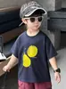 Camiseta de Verano de Manga Corta para Niños 2026 Nuevo Estilo Ropa para Niños Pequeños Bebé Estilo Coreano Top de Verano Delgado de Media Manga Camiseta de Moda