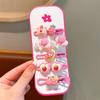 Acessórios de cabelo da menina bonito morango urso dos desenhos animados hairpin feminino crianças hairpin cocar lado do bebê bangs coração amoroso