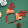 Faixa de cabeça nova com tema de Natal, de galhos de veado com orelhas, uma decoração festiva para festas e reuniões de Natal, e um pequeno presente para crianças