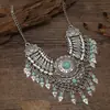 Fabricantes de joyería étnica retro europea y americana en stock collar con borla de gota de agua cadena para suéter cadena para clavícula accesorios transfronterizo