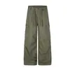 Pantalones de Trabajo Estilo Americano de Alta Gama Magic Bear con Múltiples Bolsillos Vintage Casual Pantalones de Paracaidista Pierna Recta Tendencia China Pantalones de Pierna Ancha