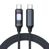 Cable de Datos Trenzado Luminoso de Colores Adecuado para Tipo-C Apple 16 Huawei Xiaomi Teléfono Móvil Cable de Carga Rápida Pd Tableta